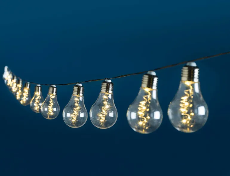 Aurinkokennovaloketju Bulbs Clear