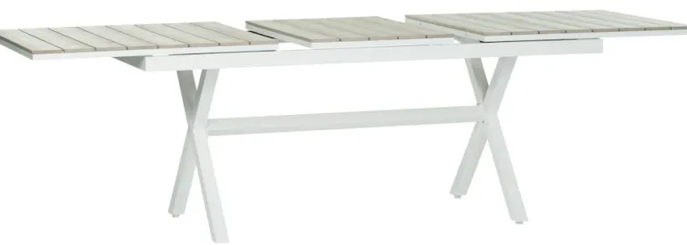 Florens-pöytä, jatkettava + 8 Rimini-tuolia