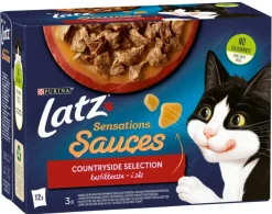 Kissojen märkäruoka Latz