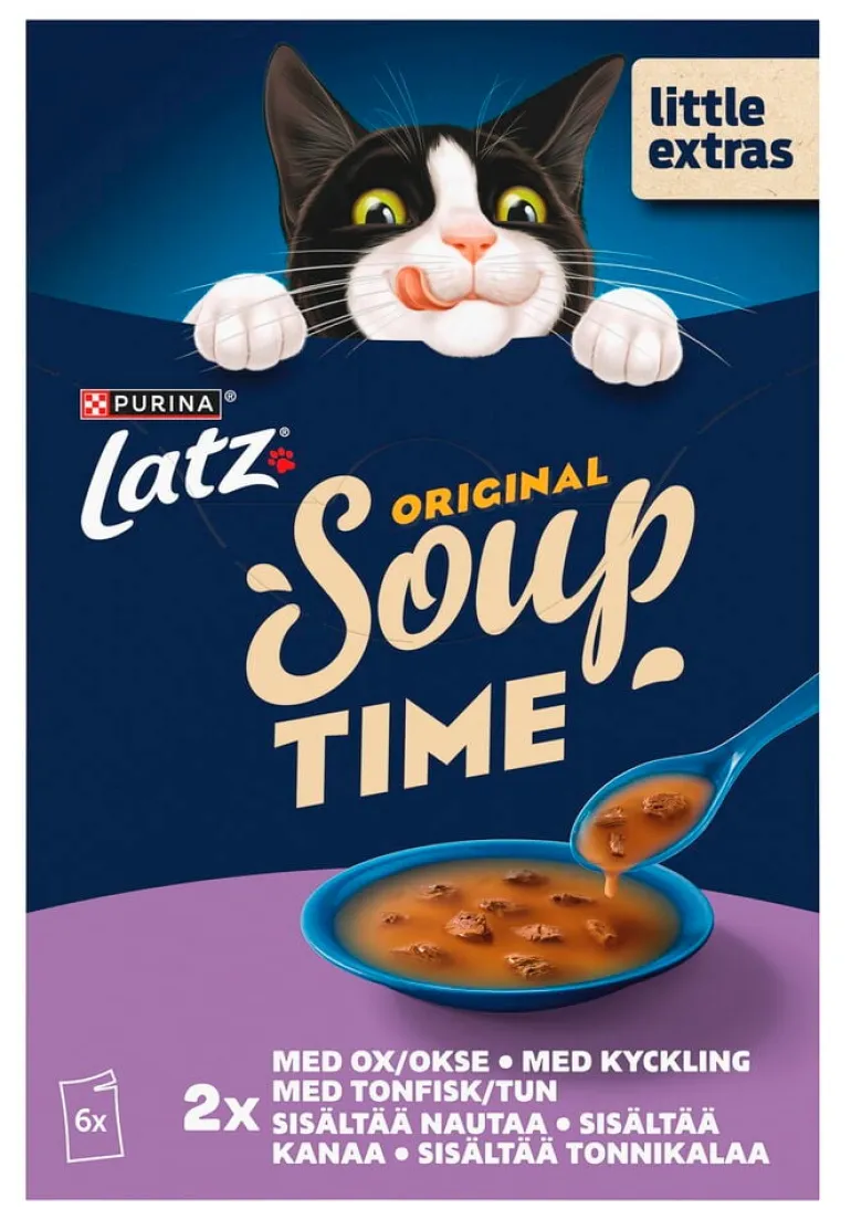Kissojen märkäruoka Latz Soup