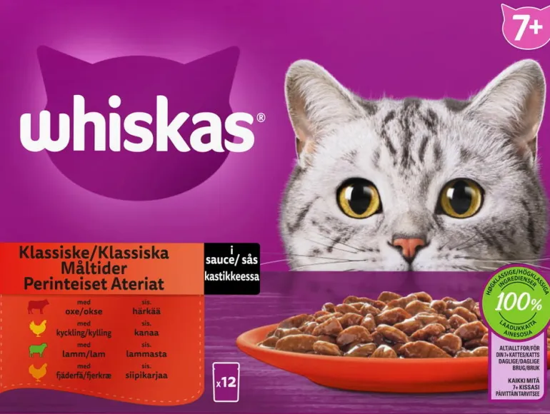 Kissojen märkäruoka Whiskas