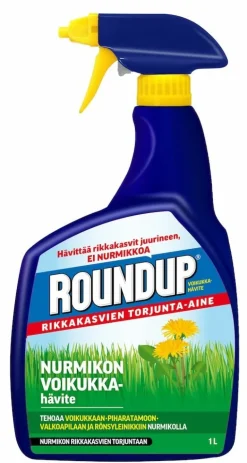 Nurmikon voikukkahävite Roundup
