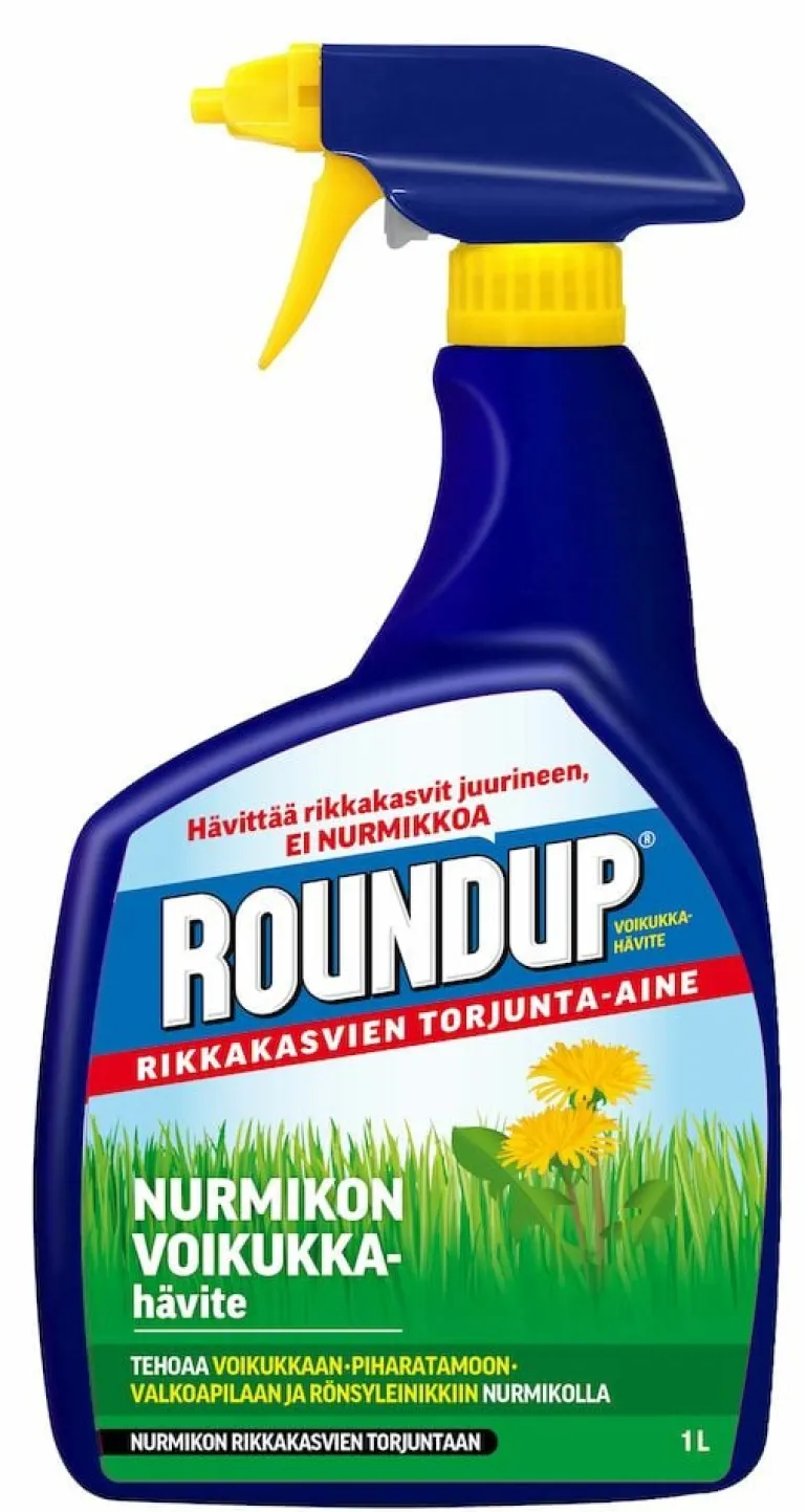 Nurmikon voikukkahävite Roundup