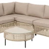 Split-loungesetti, 5 osaa, beige