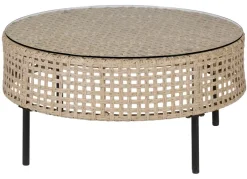 Split-loungesetti, 7 osaa, beige