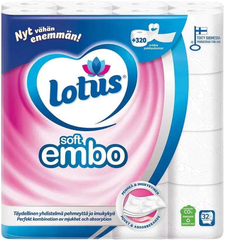 WC-paperi Lotus Soft Embo