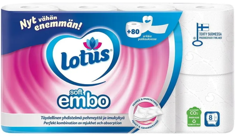 WC-paperi Lotus Soft Embo