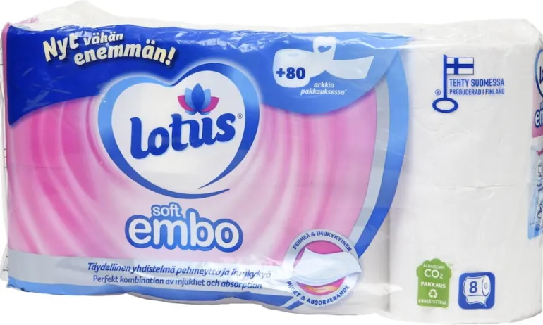 WC-paperi Lotus Soft Embo